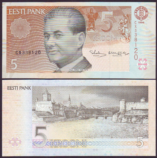 1994 Estonia 5 Krooni (Unc) L000410